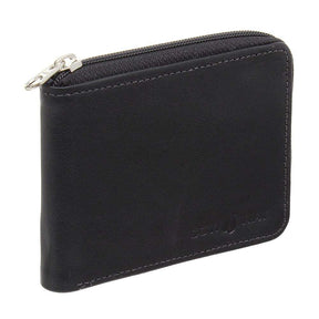 Carteira Masculina Preta de Couro Genuíno