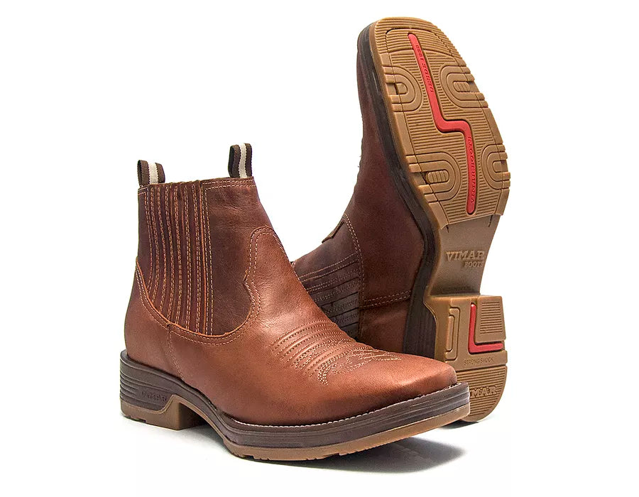 Bota Strong Shock Couro Fóssil Sella: Conforto e Durabilidade