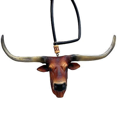 Enfeite Retrovisor Boi Long Horn + Mini laço