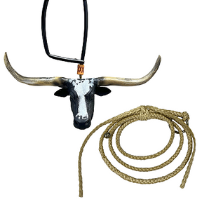 Enfeite De Retrovisor Long Horn Texas + Mini Laço