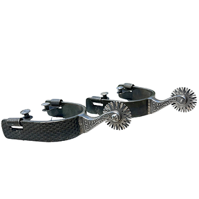 Espora Vinagre Boby 1 1/4" Preta com Detalhe e Roseta 3110 Inox