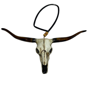 LongHorn Cabeça De Boi Para Retrovisor Pintura Fosca