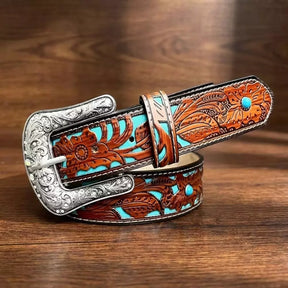 Cinto de Couro "Sierra" com Fivela Removível - Esporatto