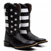Bota Texana Masculina "Estados Unidos" Preta - Esporatto