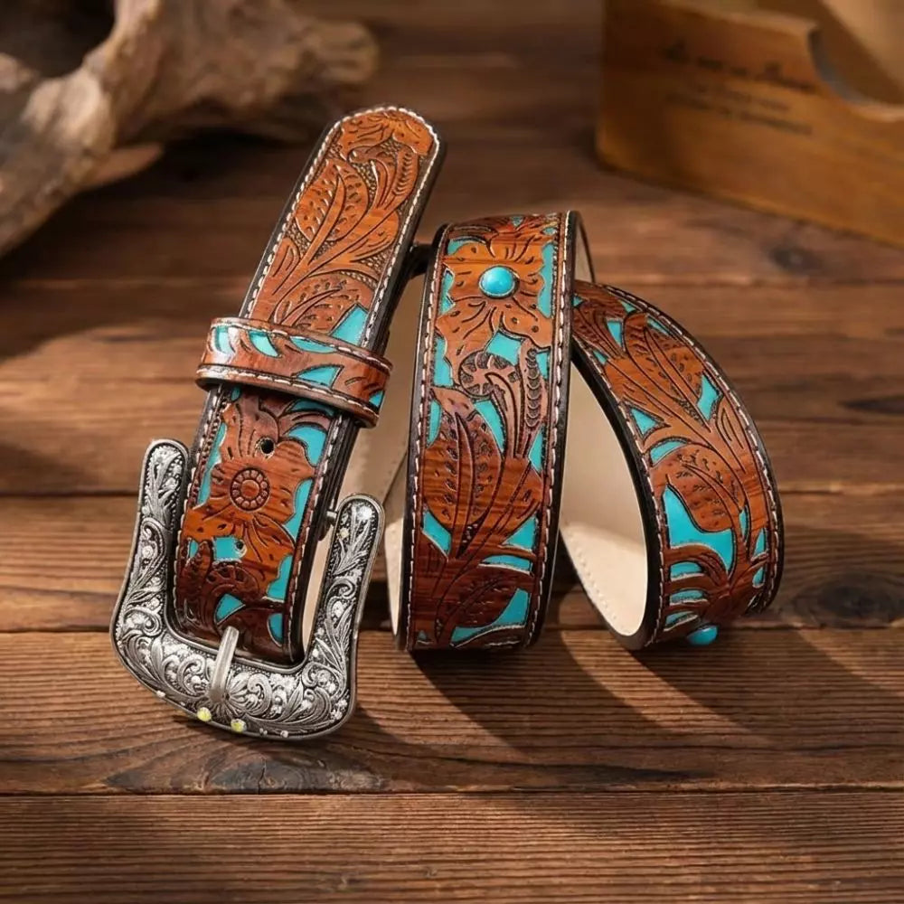 Cinto de Couro "Sierra" com Fivela Removível - Esporatto