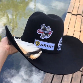 Chapéu Country Ariat Preto de Lã Premium: Estilo Tradicional e Conforto Duradouro