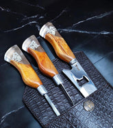 Kit Churrasqueiro - Cabo terço -Três peças