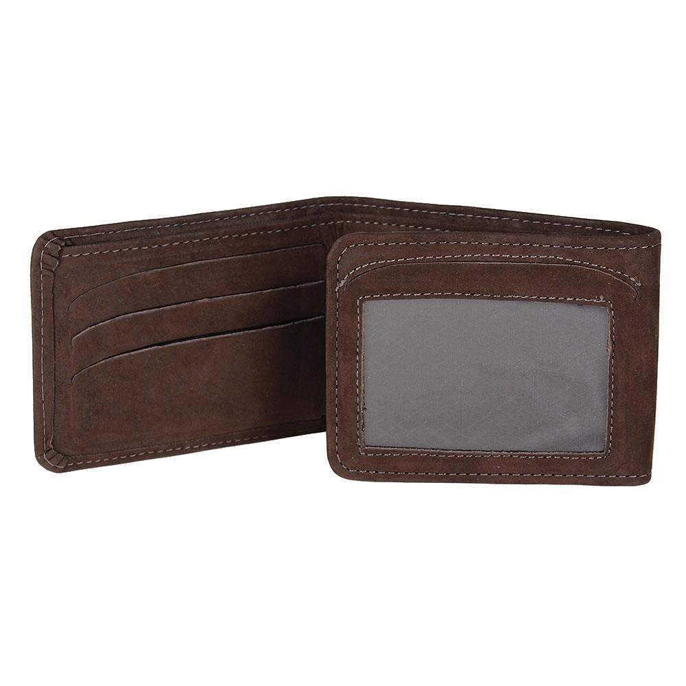 Carteira Masculina Pequena - Couro Legítimo Marrom Compacta