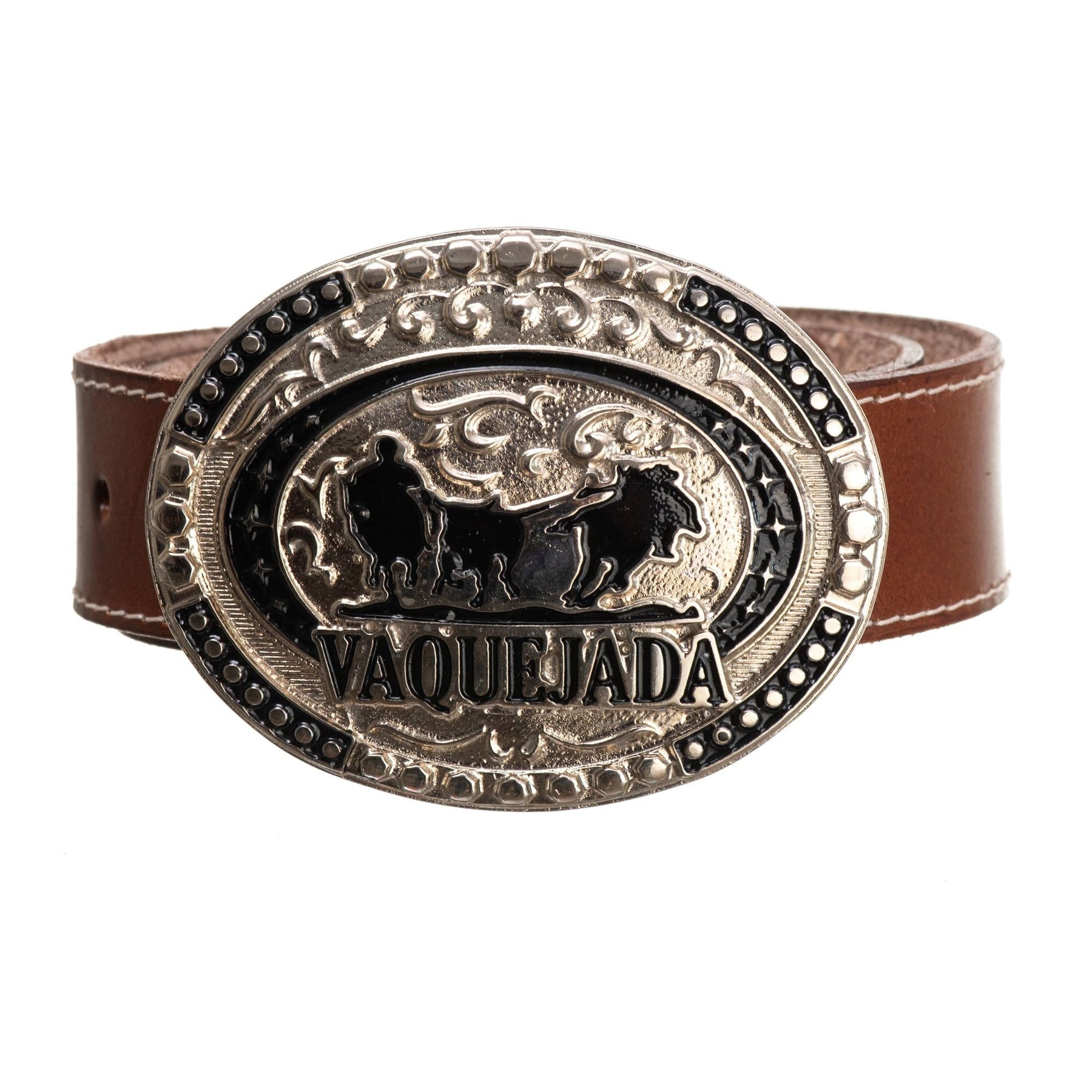 Cinto Country - Couro Legítimo e Fivela Vaquejada Removível (Estilo Masculino Durável)