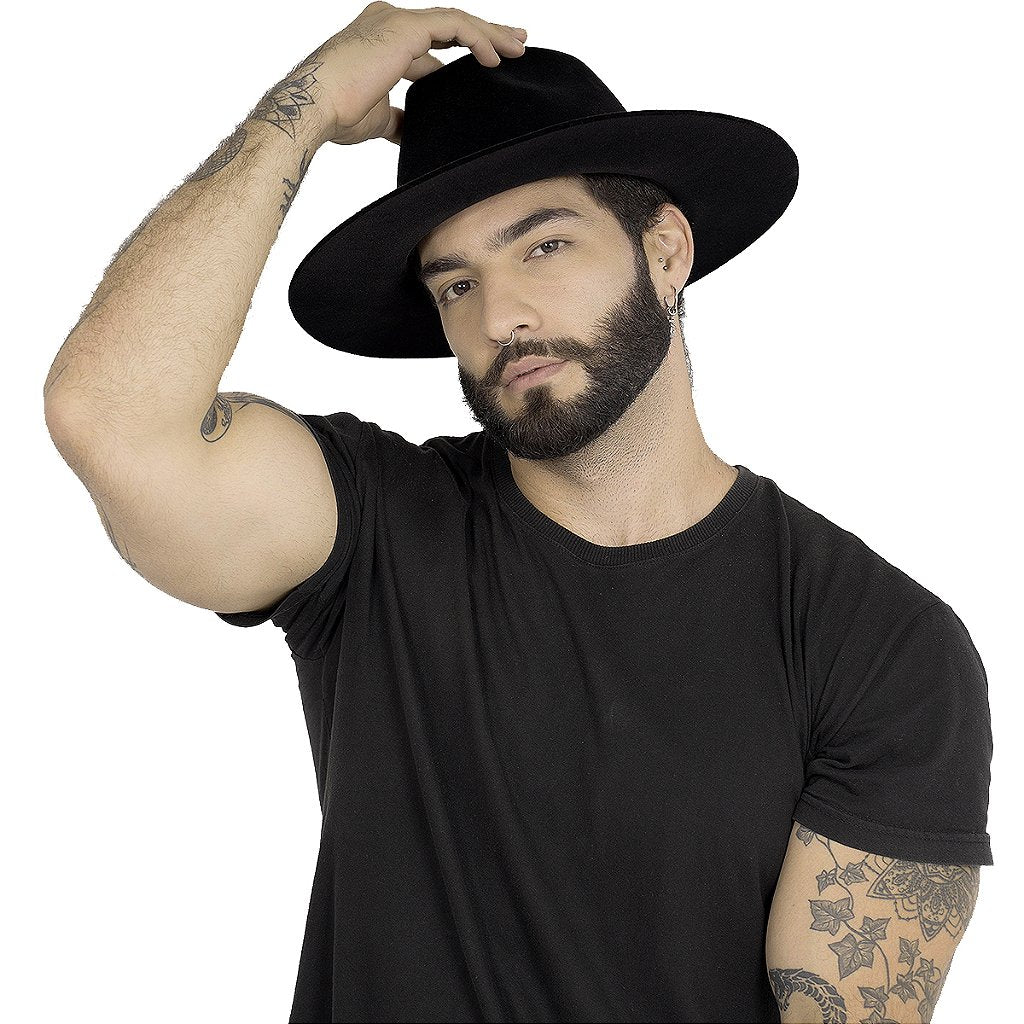 Chapéu Preto Edição Skull Caveira - Aba Reta