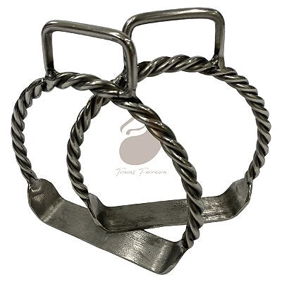 Estribo Em Aço Inox Salva-Vidas Com Destorcedor - Para Selas e Arreios