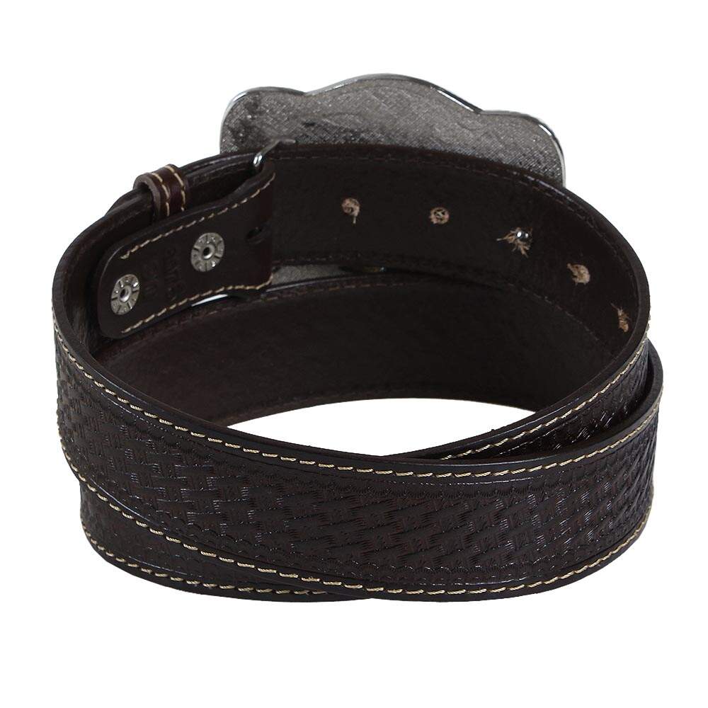 Cinto Nossa Senhora Artesanal - Couro Genuíno, Fivela e Qualidade