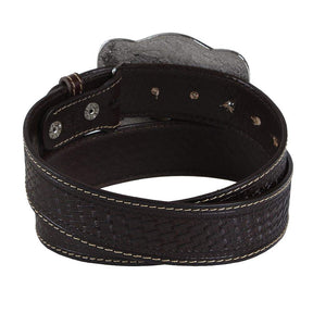 Cinto Nossa Senhora Artesanal - Couro Genuíno, Fivela e Qualidade